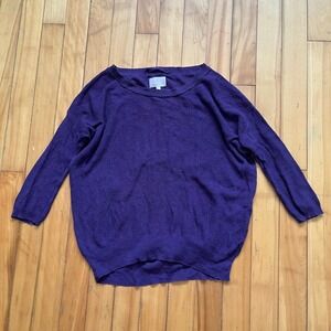 Wilfred Purple Silk Cashmere Blend Sweater Knit Top XXS